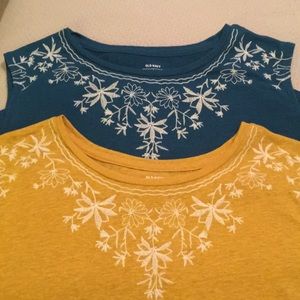 OLD NAVY Set of Embroidered Tanks